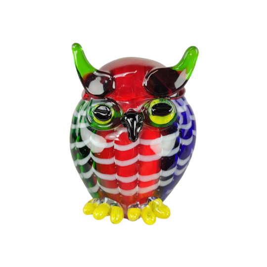 Kleurrijke Glazen Uil 1