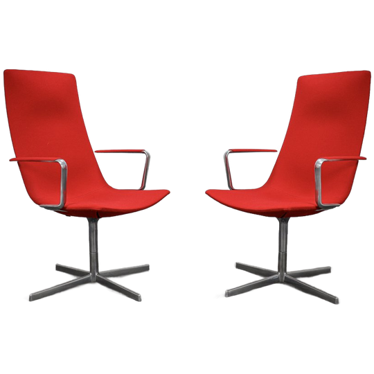 Pair Of Catifa 70 Swivel Lounge Chairs By Arper, Italy 1