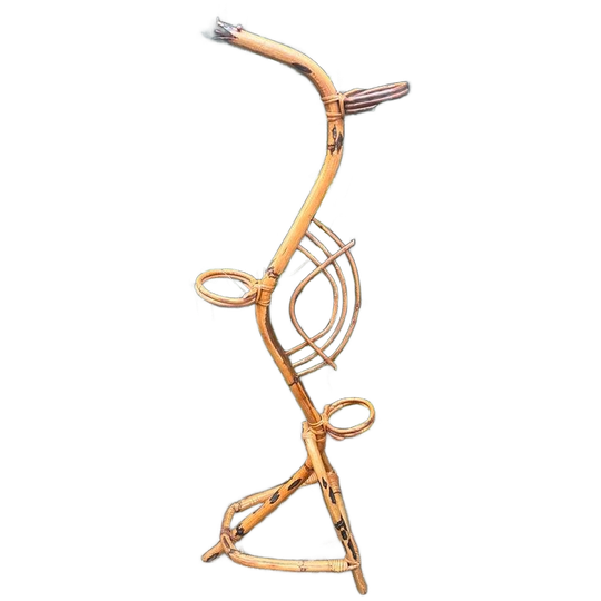 Rotan Plantenstandaard In De Vorm Van Slang , Jaren 60 1