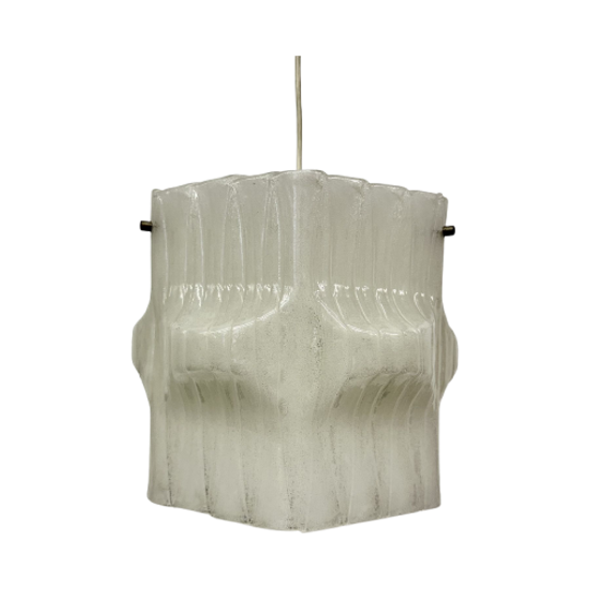 Mid-century Ice Lucite Pendant Lamp , 1970s 1