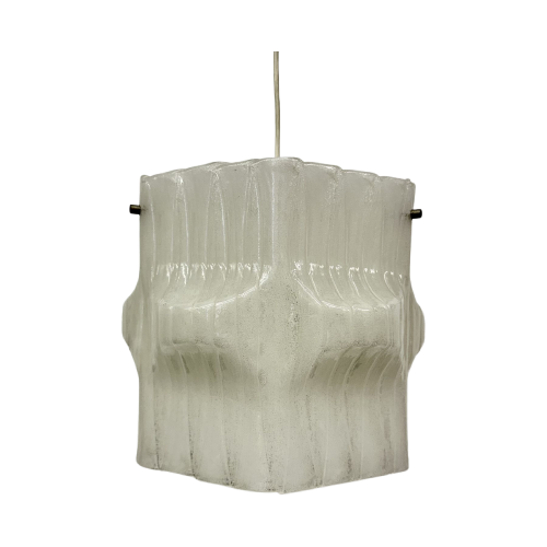 Mid-Century Ice Lucite Pendant Lamp , 1970S