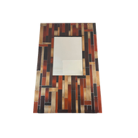 Unieke Spiegel. Deens Design Spiegel. Mid Century Stalen Spiegel. Zeldzame Spiegel