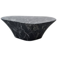 Polspotten Oval Marble Look Salontafel