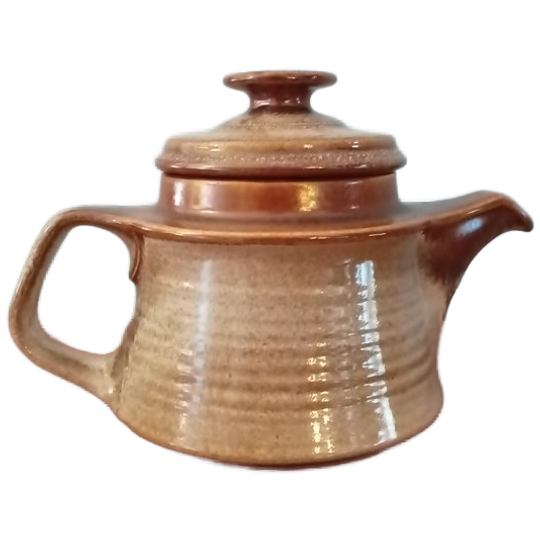 Vintage Theepot Bruin Beige 1