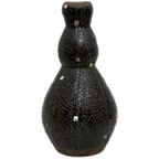 Zwarte Sgraffito Aboriginal / Australische Keramieken Vaas Met Parelmoer thumbnail 1
