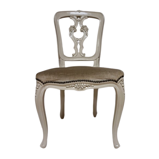 6 Vintage Louis Xv Stijl Gelakte Stoelen/ Eetkamerstoelen 1