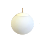 Retro Vintage Lamp Hanglamp Jaren 60 / 70 Melkglas Wit Bol thumbnail 1