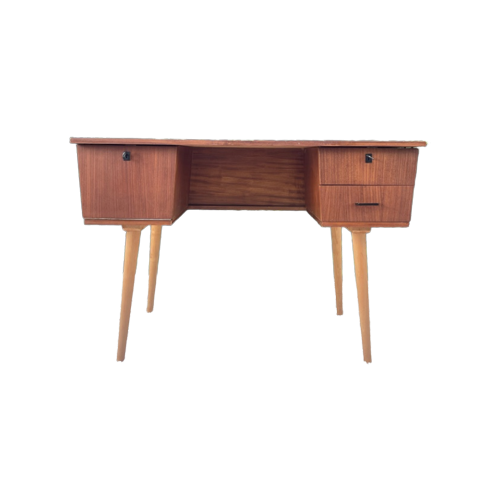 Vintage Retro Teak Bureau Jaren 60