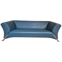 50% Korting Rolf Benz 322 - Petrol Leder - 3 Zits - Showroom
