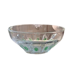 Vintage Glazen Schaal Met Groene Accenten, Bowl, Schaaltje thumbnail 1