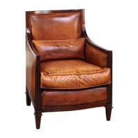 Mooie Schapenleren Artdeco Design Fauteuil/ Armchair Afgewerkt Met Hout