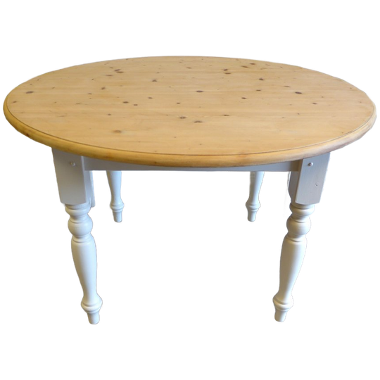 Prachtige Landelijke Ronde Eettafel 120 Cm 1