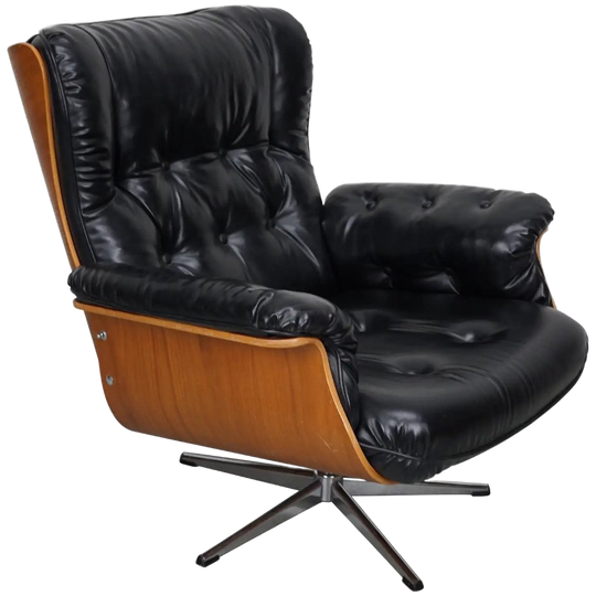 Vintage Fauteuil / Lounge Chair Van Martin Stoll Voor Giroflex, Duitsland Jaren 60 1