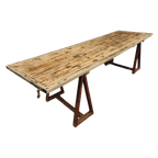 Antieke Tafel Schragentafel Xxl Tuintafel 89 X 308 Cm thumbnail 1