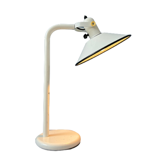 Witte Anvia Bureaulamp - Tafellamp Uit Het Midden Van De Eeuw - Vintage Kantoorlicht 1