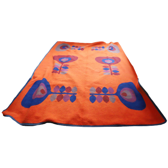 Vintage Retro Grote Wollen Deken Met Merk Logo, Jaren '60 1