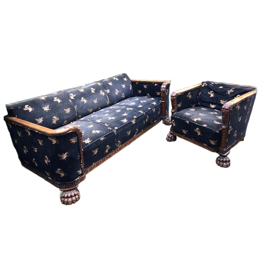 Antiek Bank En Fauteuil 1
