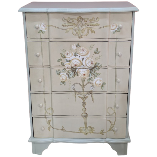 Brocante Handgeschilderde Ladekast 1