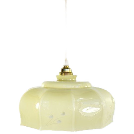 Vintage Lampenkap Crème Opaline 1
