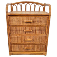 Vintage Ladenkast Kast Bamboe Bohemian Boho Rek ‘70 Ibiza