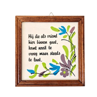 Vintage Spreuk Bordje Wandbord Jaren 70 Vintage Tekst Tegel