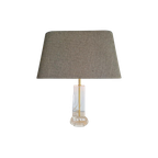 Vintage Tafellamp Plexiglas Messing Italië Goud ‘70 Regency thumbnail 1