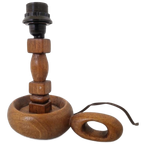 Scandinavische Houten Blaker Tafel Lamp Tramp Art. thumbnail 1
