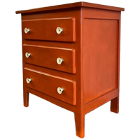 Vintage Oranje Mini Ladekastje / Kastje