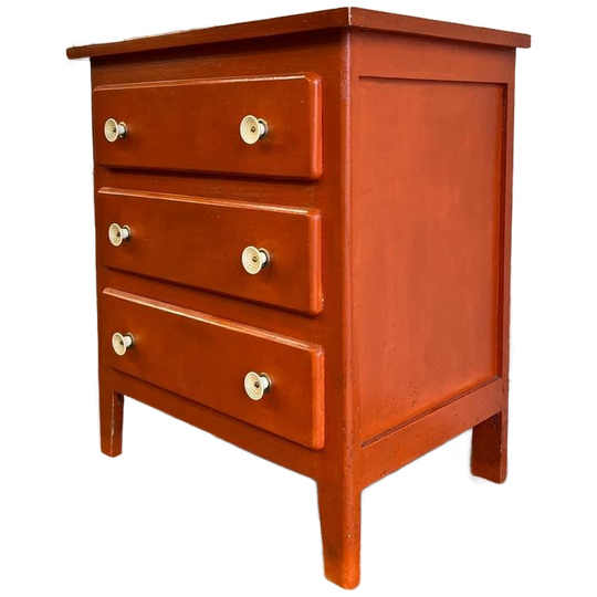 Vintage Oranje Mini Ladekastje / Kastje 1