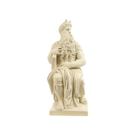 Moses Michelangelo Vintage Beeld Sculptuur Albast Resine 27cm 1
