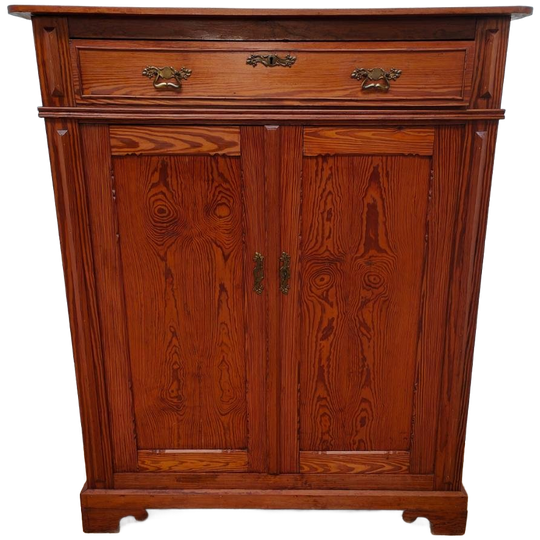 Vintage Houten Penantkast, Meidenkast Kledingkast Buffetkast Hout 607 1