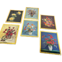 Set Van 6 Vintage Min Kaders 'bloemen'