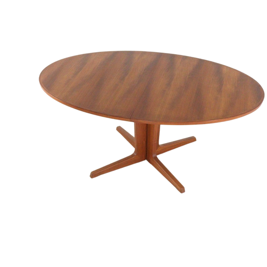 Bernhard Pederson Deense Ovalen Teak Eettafel Vintage 1