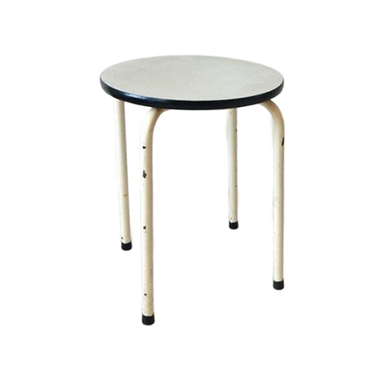 Retro Vintage Kruk Stoel Jaren 70 Plantentafel 1