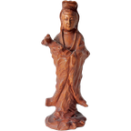 Boeddhistische God Guan Yin Houten Beeldje thumbnail 1