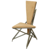 Unieke Design Stoel Kunstobject Handgemaakt Metaal Fluweel