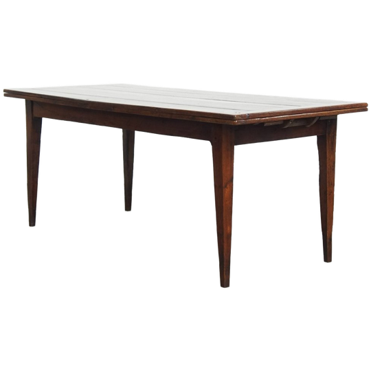 Antieke Franse Eikenhouten Uitschuifbare Xxl Eettafel Uit Eind 18e/ Begin 19e Eeuw 1