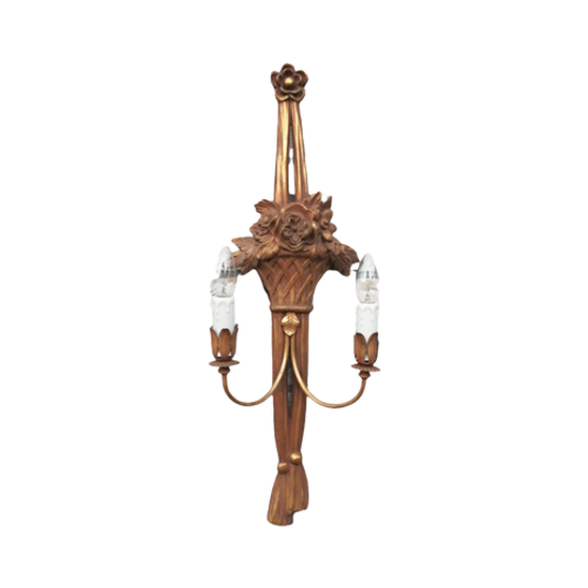 Vintage Vergulde Wandlamp 1