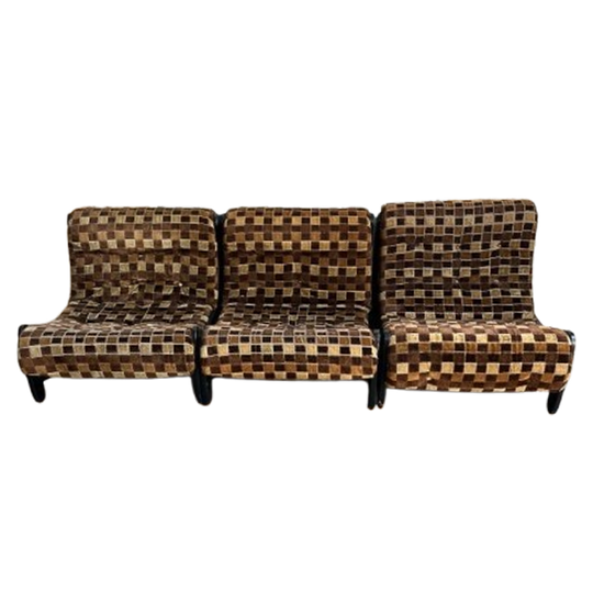 Retro Modulaire Zetel / Vintage Fauteuil / Salon 3 Delig 1