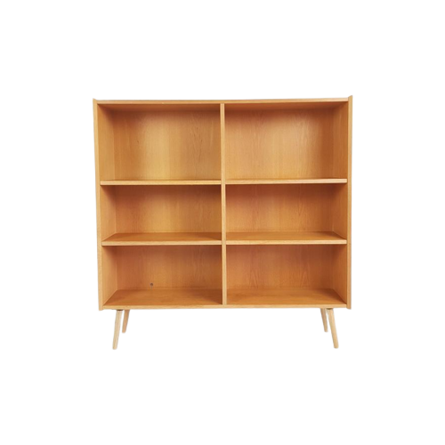 Vintage Eiken Deense Boekenkast | Oak Veneer Danish Kastje