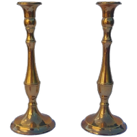 Vintage Kaarsenhouders 25 Cm.koper | Kerst