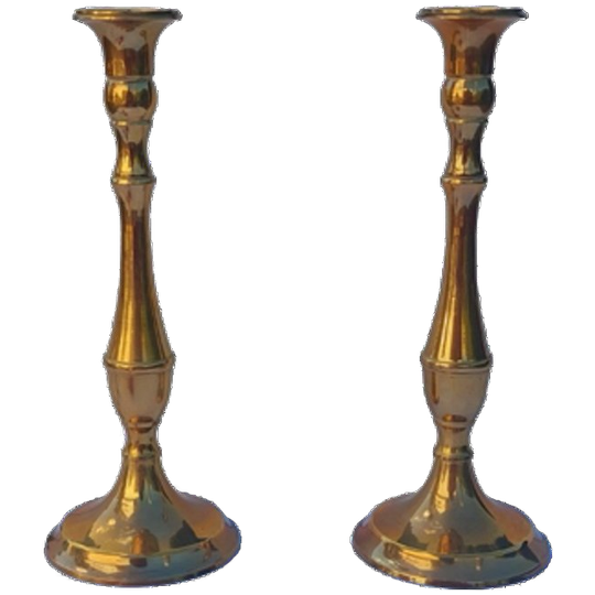 Vintage Kaarsenhouders 25 Cm.koper | Kerst 1