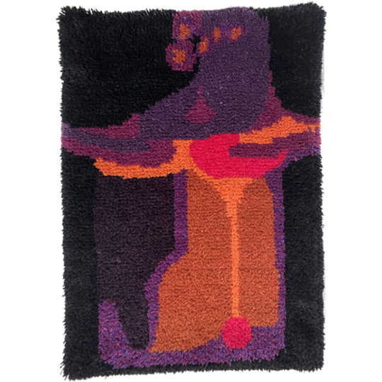 Wall Rug With Bear Decor 1970s 1