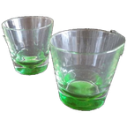 Vintage Design Glazen Groene Kegel In Bodem Holmegaard? 3 St thumbnail 1
