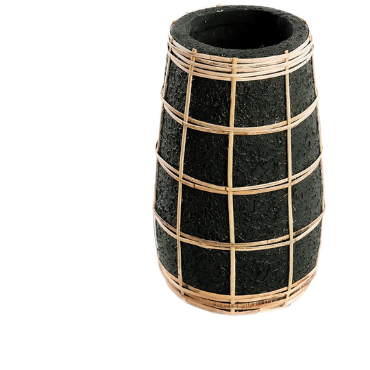 Bazar Bizar | De Cutie Vaas - Zwart Naturel - S 1