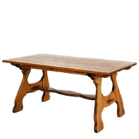 Brutalist Eettafel | Vintage Tafel | Jaren 50 | Eiken
