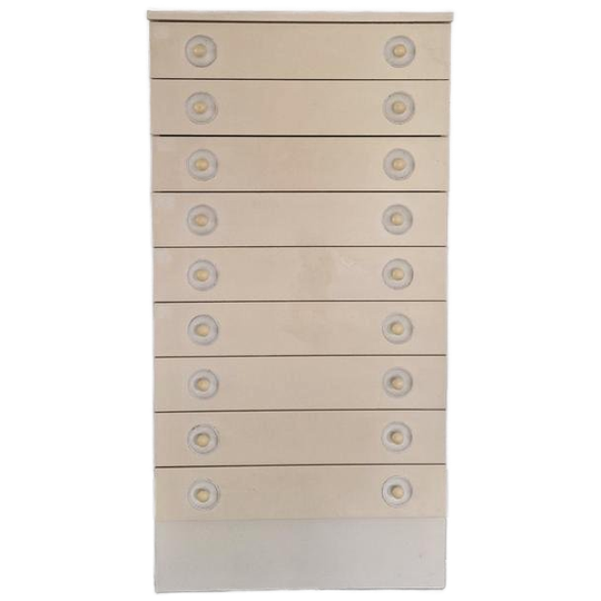 Vintage Ladekastje Tallboy Wit. 1