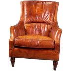 Cognackleurige Vintage Schaapsleren Fauteuil thumbnail 1