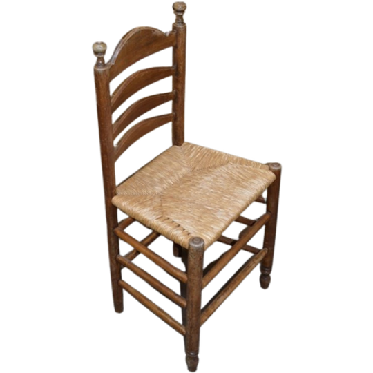 Oud Hollandse Knopstoel Met Biezen Mat 1