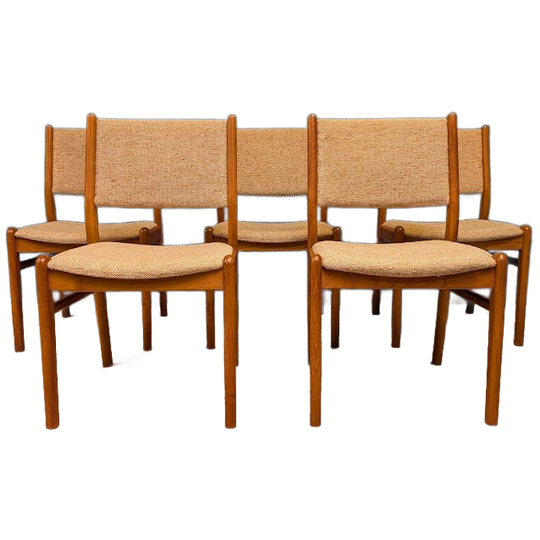 5x Vintage Deense Stoelen 1